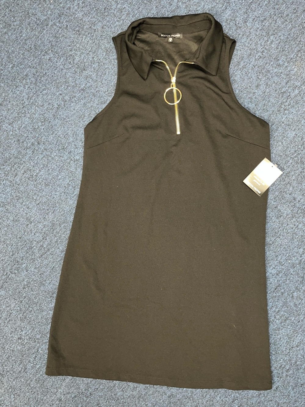 Boston Proper Sleeveless Zip-Front NWT
